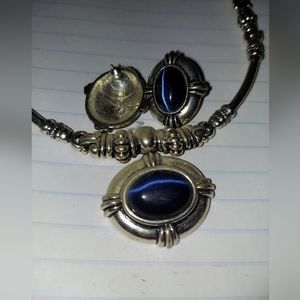 Avon Blue stone silver chocker set